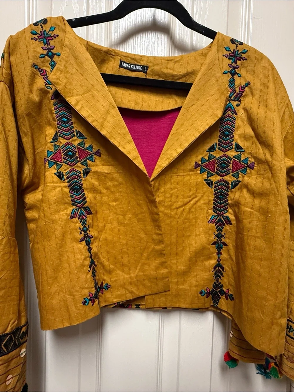Mustard Embroidered Women’s Jacket